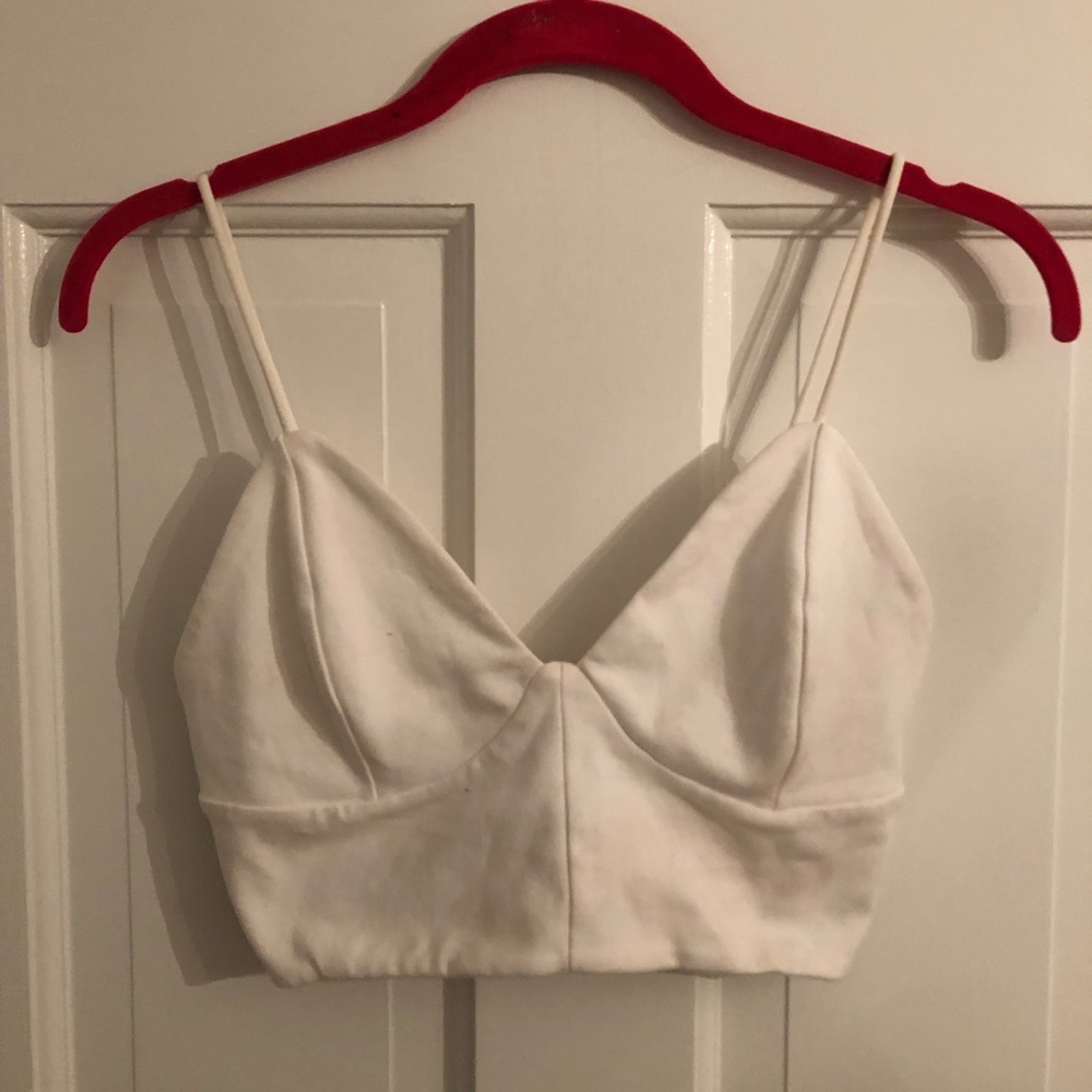 Aritzia White Crop Top